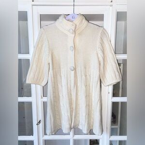 Babydoll Cream Women's Crochet Sweater